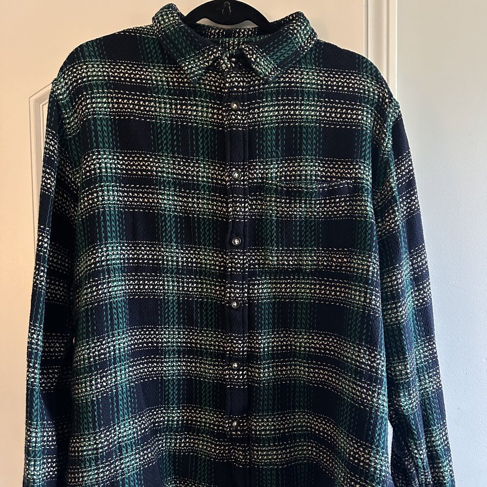 CORRIDOR ACID PLAID STEP LIGHTLY SHIRT - WORN ONCE